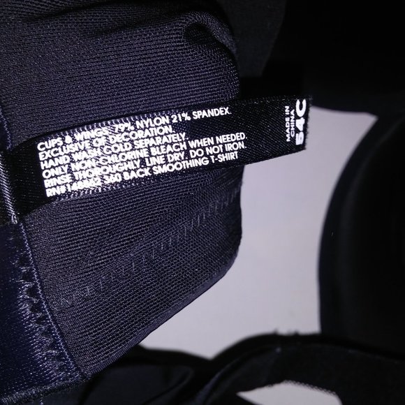 Torrid Curve Bra 54C 360 Back Smoothing T Shirt Solid Black Lightly Lined Underw - Picture 12 of 12